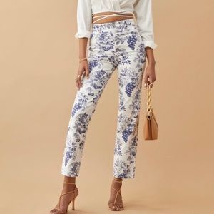 Reformation Cynthia Toile High Rise Jeans